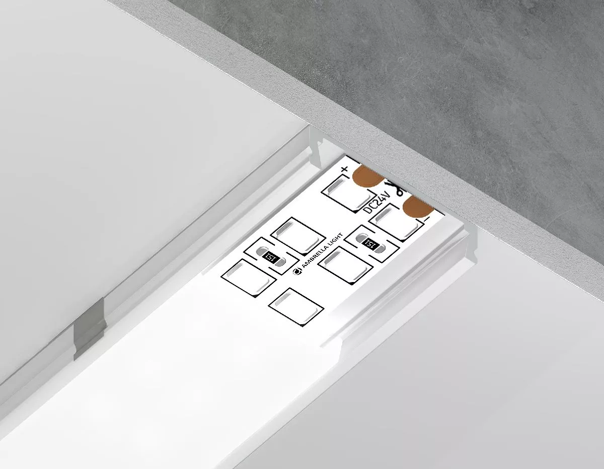

Алюминиевый накладной профиль Ambrella Light Alum Profile GP1800WH