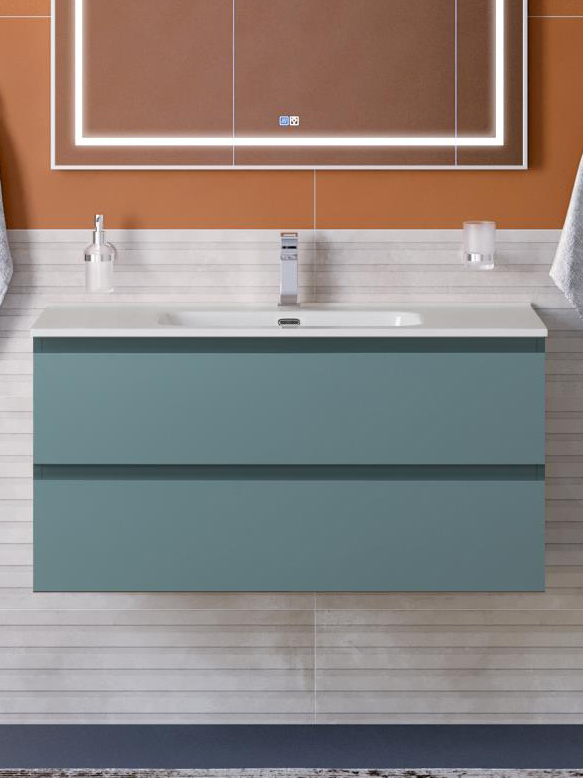 Тумба под раковину без столешницы BelBagno Kraft 100 подвесная матовая голубая 34800₽