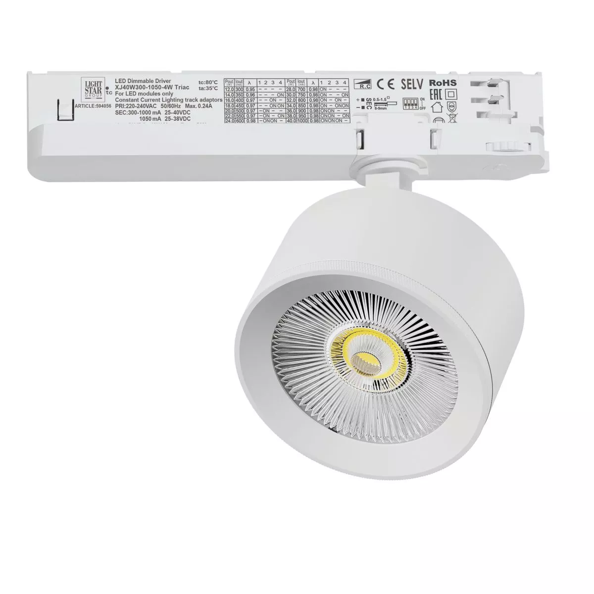 

Трековый трехфазный светильник Quattro LED с управлением TRIAC Lightstar Alta Pro A5546TRIAC