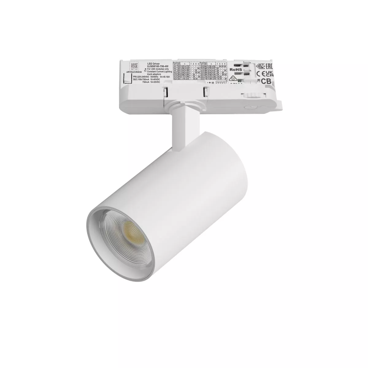 

Трековый трехфазный светильник Quattro LED с адаптером Lightstar Alta Base A5136QT