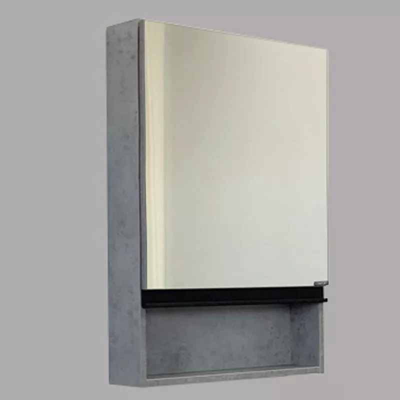 Зеркало-шкаф Comforty Эдинбург 60, бетон светлый, цвет серый 00-00002043 - фото 1