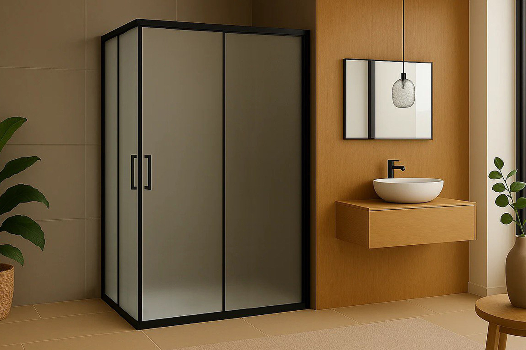 

Душевой уголок RB HPD-C-BL 115x100x200 (матовое)