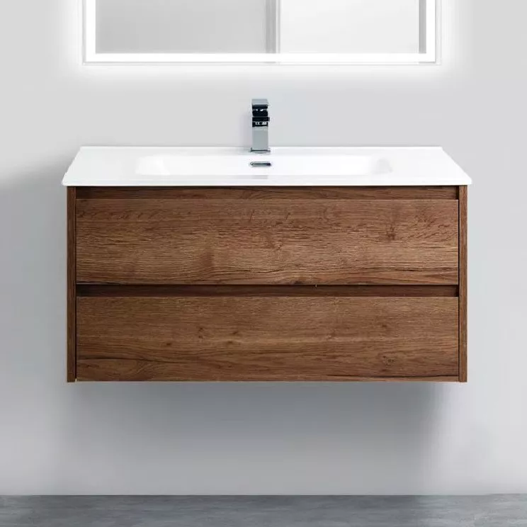 

Тумба с раковиной BelBagno Kraft 100 rovere tabacco