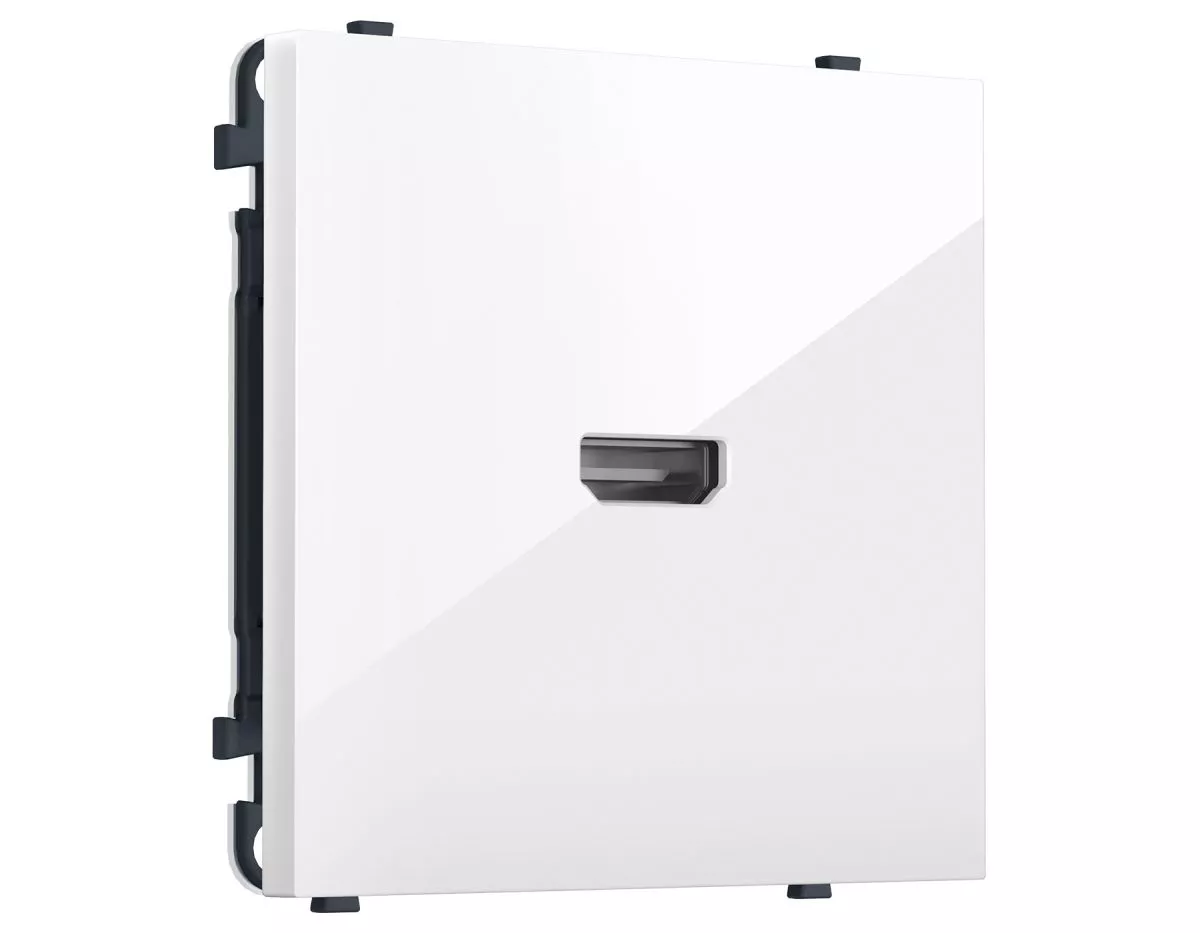 Комплект механизма розетки HDMI 2.1 SIGMA Белый глянец 30V/900MS 4K-120HZ 8K-60Hz QUANT PRO Ambrella Volt MS114030 (SP1140, PR223)