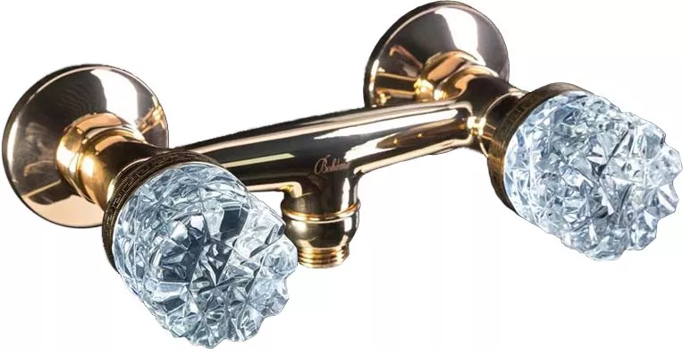 

Смеситель для душа Boheme Crystal золотой глянцевый