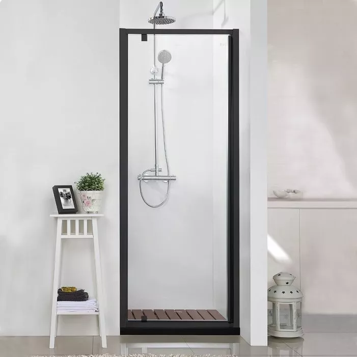 

Душевая дверь в нишу Bravat Blackline 90х200 распашная