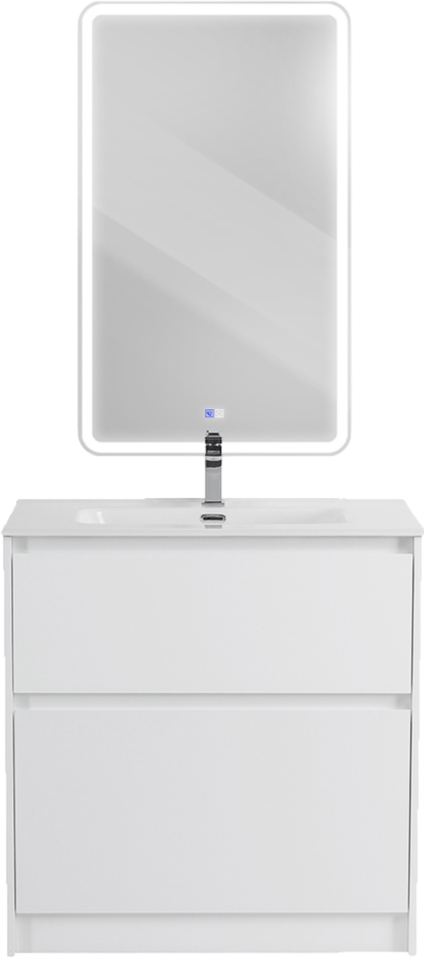 Мебель для ванной комнаты BelBagno Kraft 80 напольная, bianco opaco, раковина BB800ETL