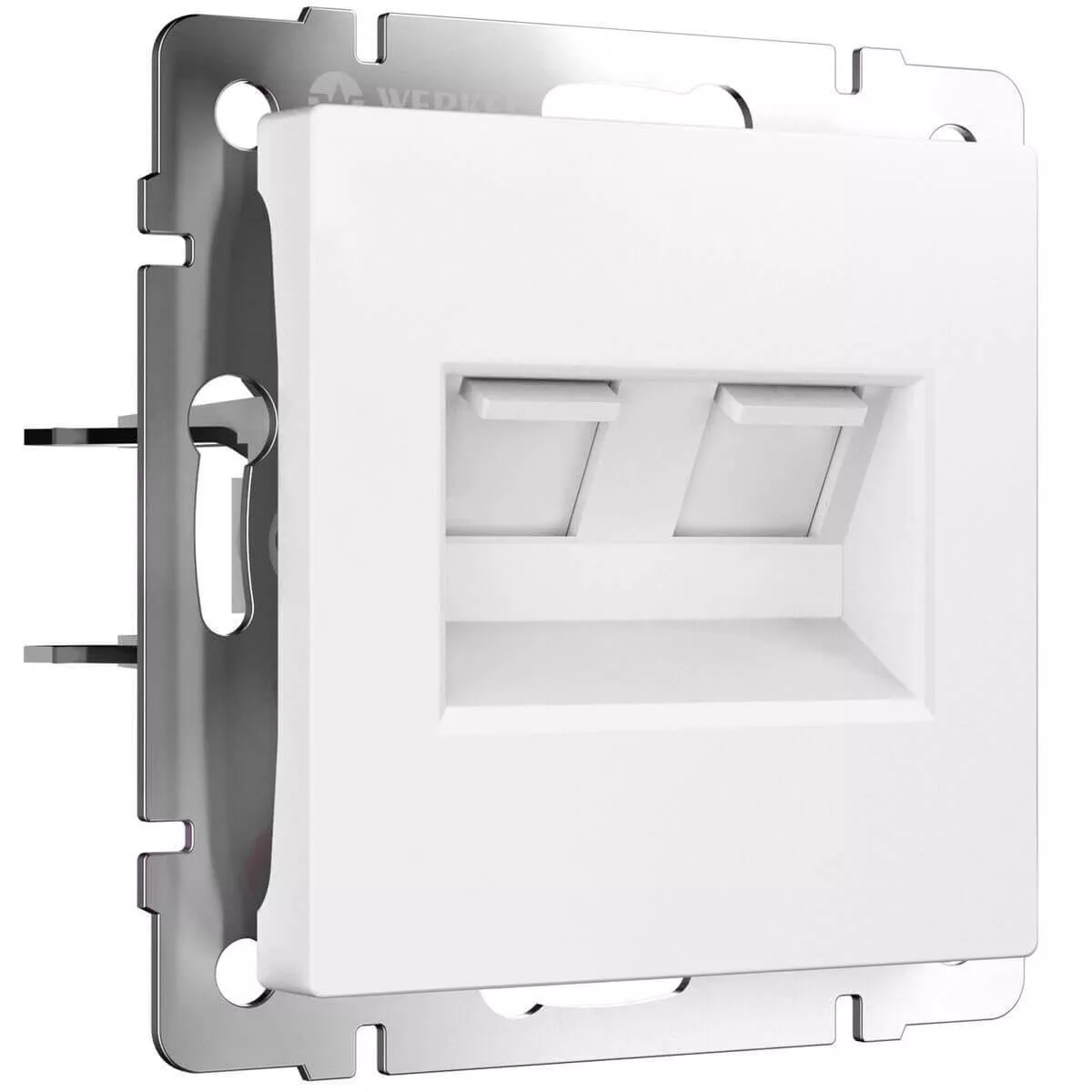 

Розетка двойная Ethernet RJ-45 Werkel белый матовый W1181161 4690389192272
