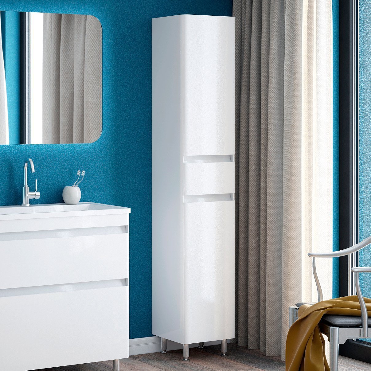 

Шкаф-пенал для ванной Corozo Алабама 35