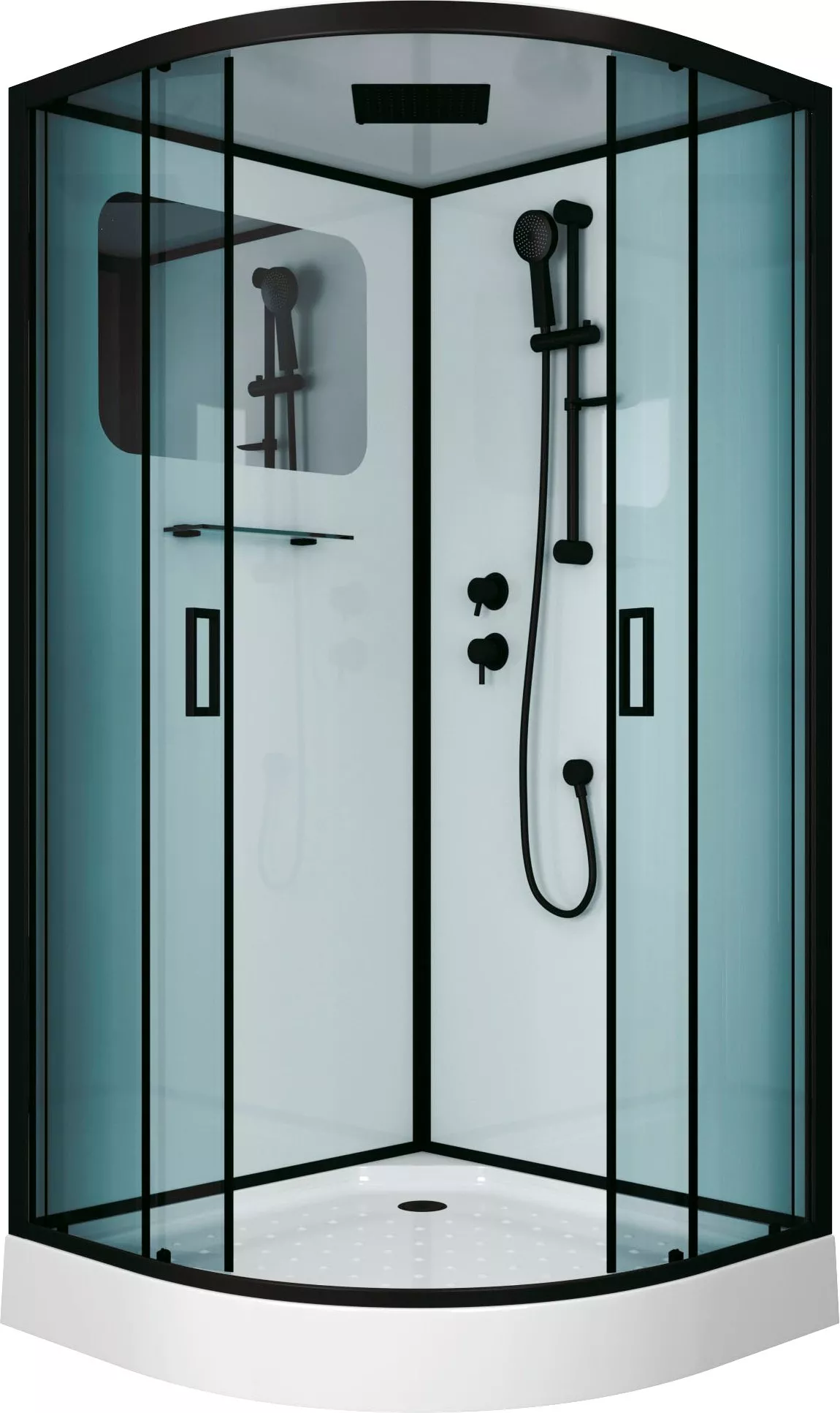

Душевая кабина Niagara Premium NG-6902-01 BLACK 100х100х210 черная, с низким поддоном