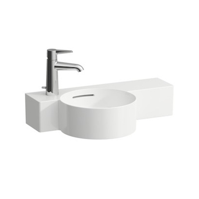 

VAL Мини-раковина круглая, полка справа