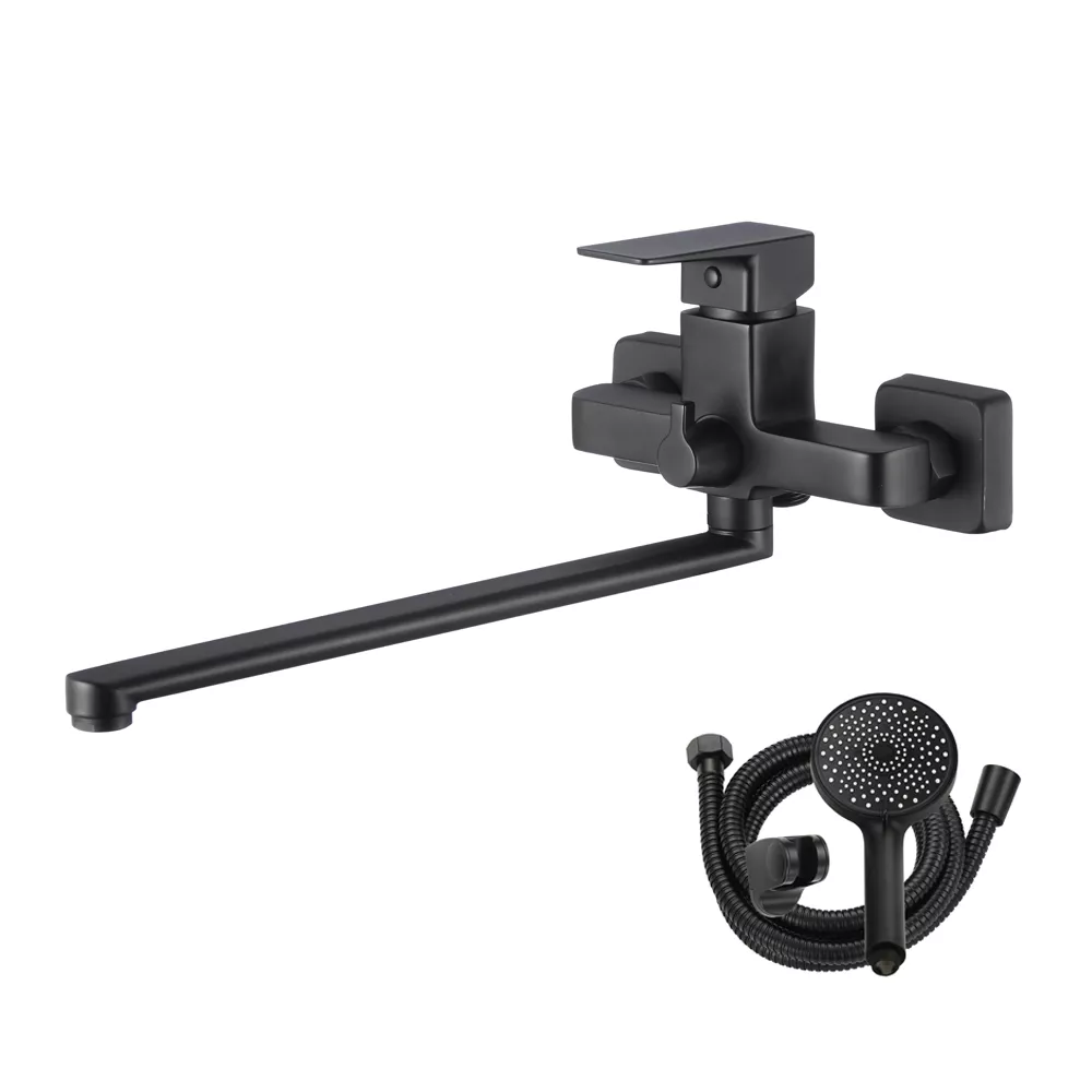 

Смеситель для ванны с душем WesnaArt Narcis NAR06-320BL-25221 черный