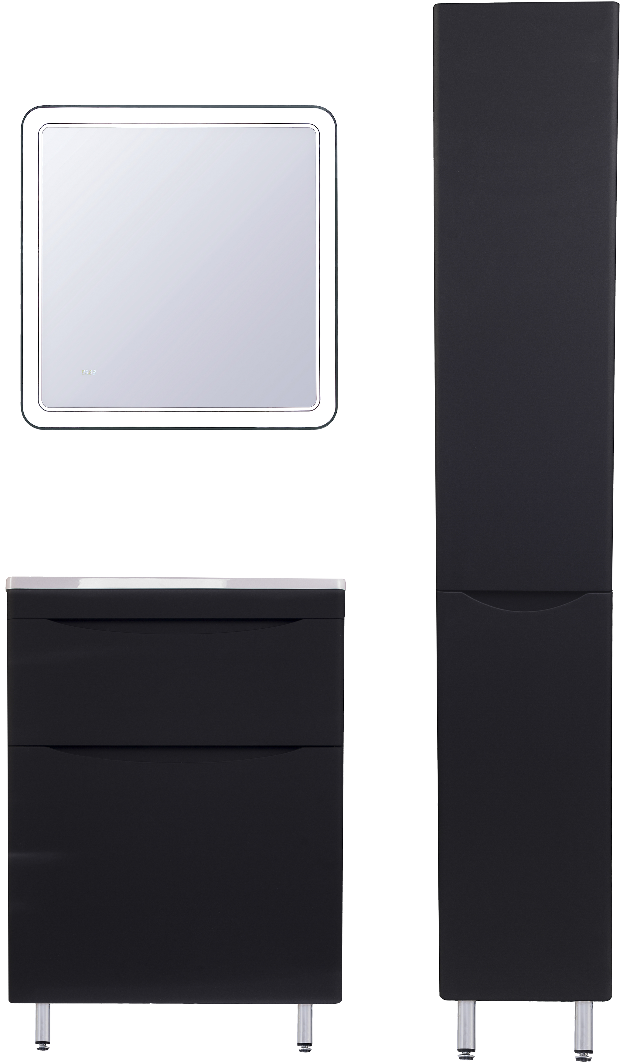 

Мебель для ванной комнаты Style Line Бергамо Мини 60 Люкс Plus напольная, антискрейтч черная