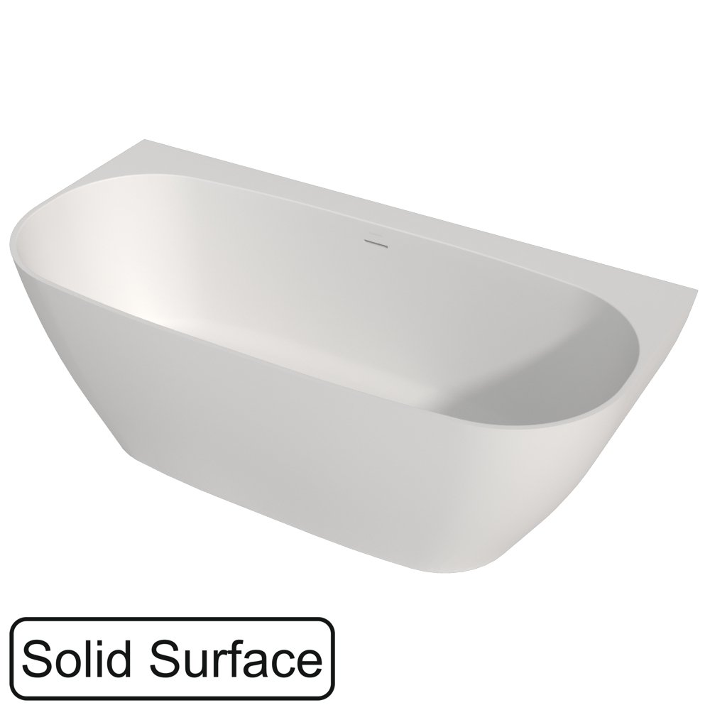 

Ванна из искусственного камня WHITECROSS Make 170x80 см, пристенная, матовая белая, со сливом-переливом, фурнитура белая