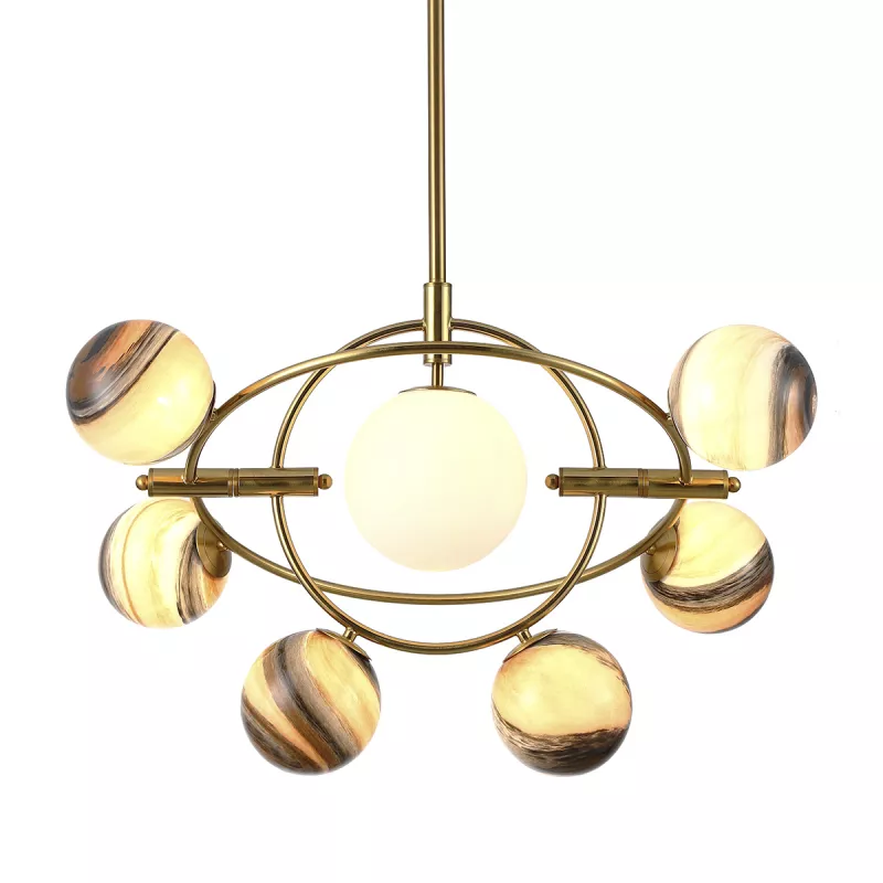 

Люстра на штанге Delight Collection Planet KG1122P-7B brass