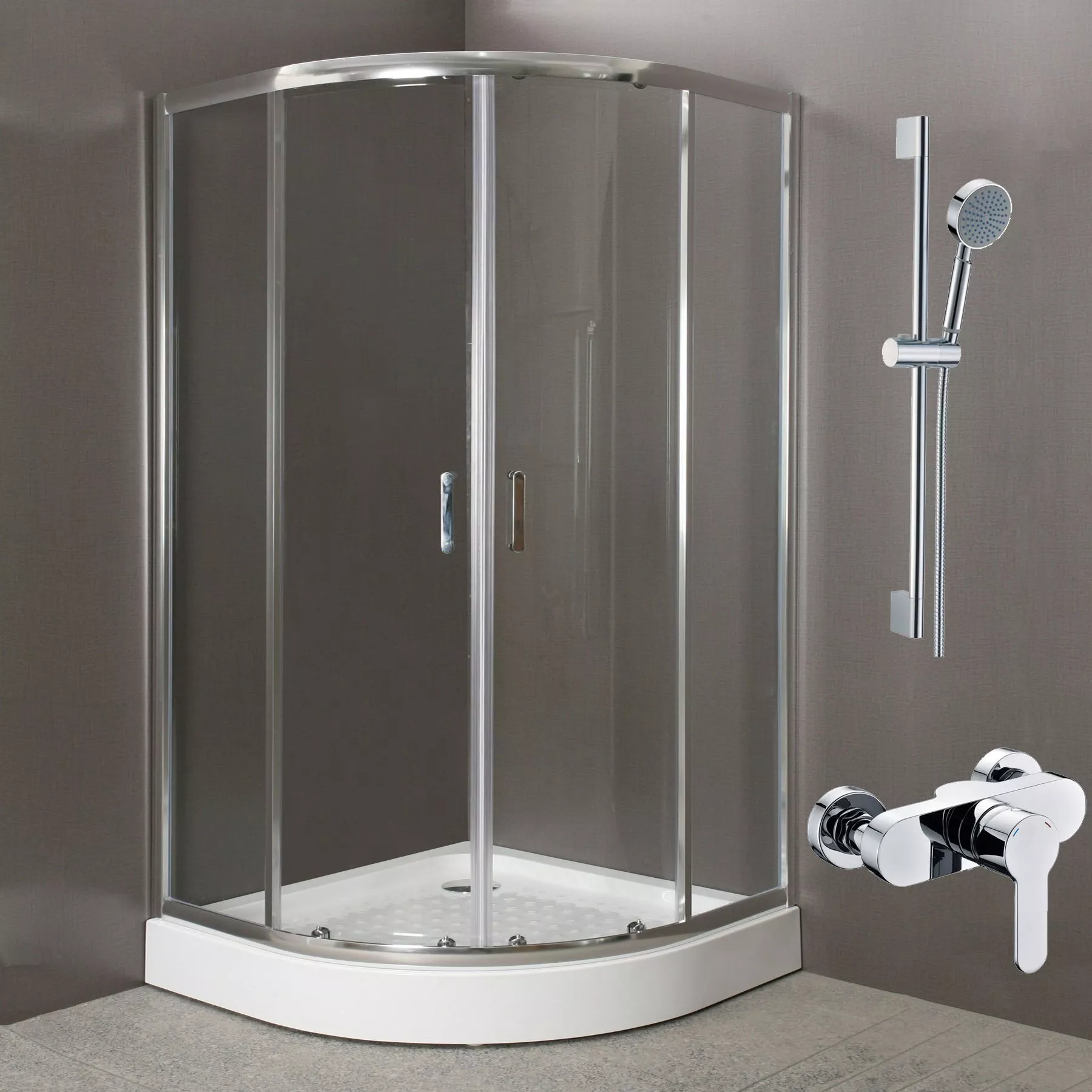 

Комплект Душевой уголок BelBagno Uno R 2 90 C Cr + Смеситель BelBagno Tanaro TAN ESDM CRM для душа + Душевой гарнитур BelBagno Vittoria VIT SAL CRM