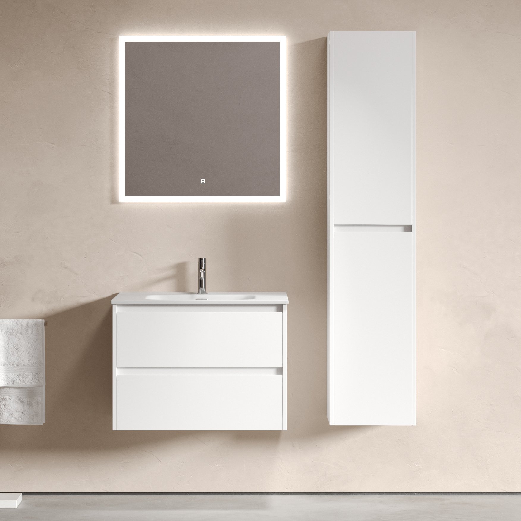 

Мебель для ванной комнаты Sancos Libra 70 белый глянец, раковина белая