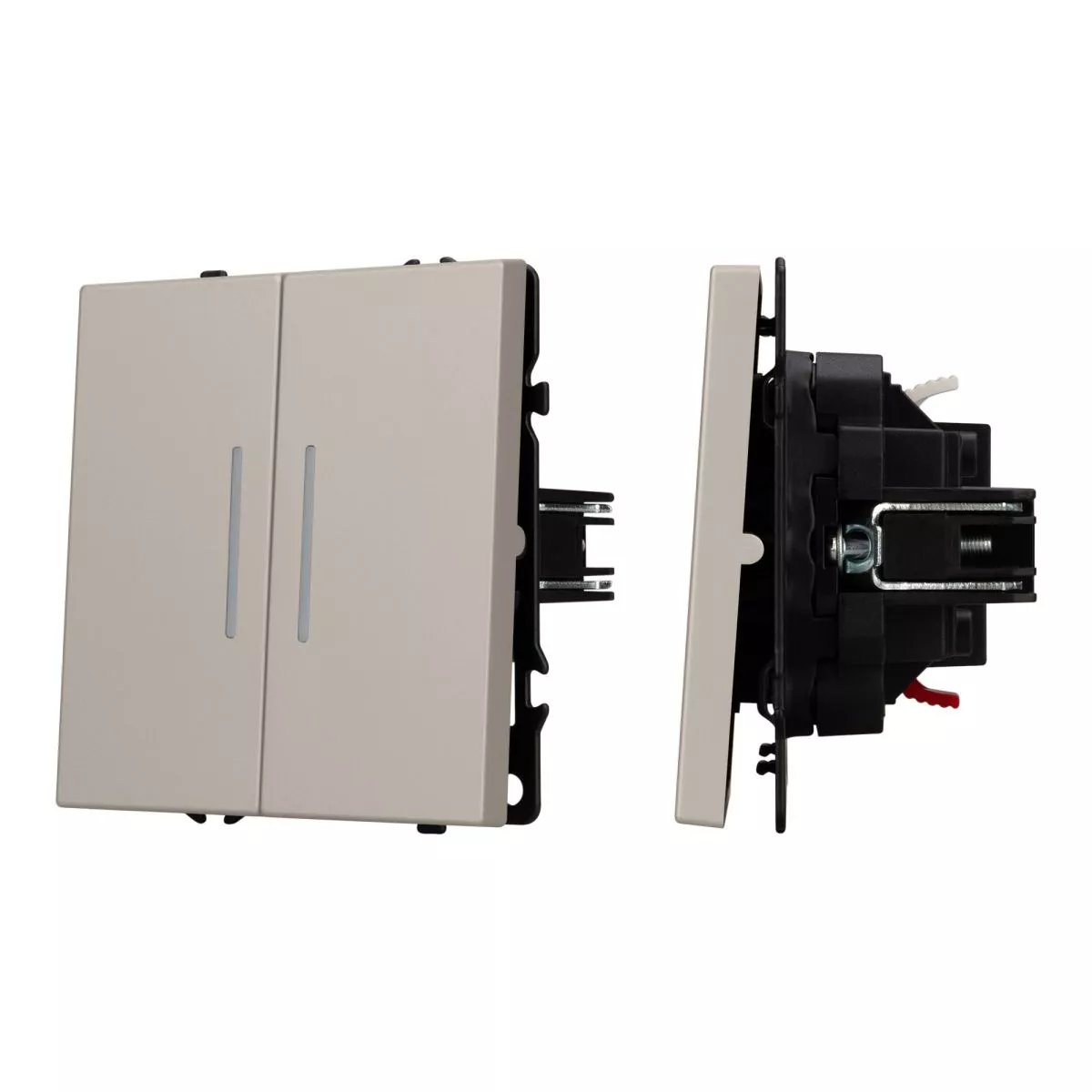Выключатель проходной 2 кл подсветка софт-тач кашемир Arlight SWT-MKP2-SFPL-L-CA (250V, 10A) 059421(1)