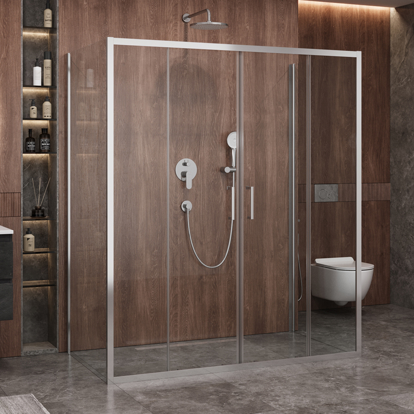 

Душевой уголок Cezares Molveno AH 2+2 170+100 C Cr IV 170х100 см, профиль хром, стекло прозрачное