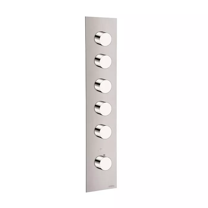 Carimali ILTONDO Внешняя часть вертикальная для термостатического смесителя с 5-ю независимыми выходами, цвет хром