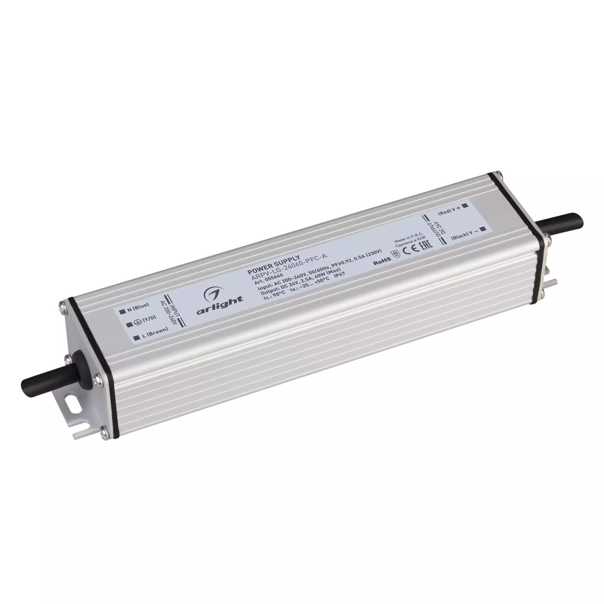 

Блок питания Arlight ARPV-LG-24060-PFC-A (24V, 2.5A, 60W) (IP67 Металл) 055646