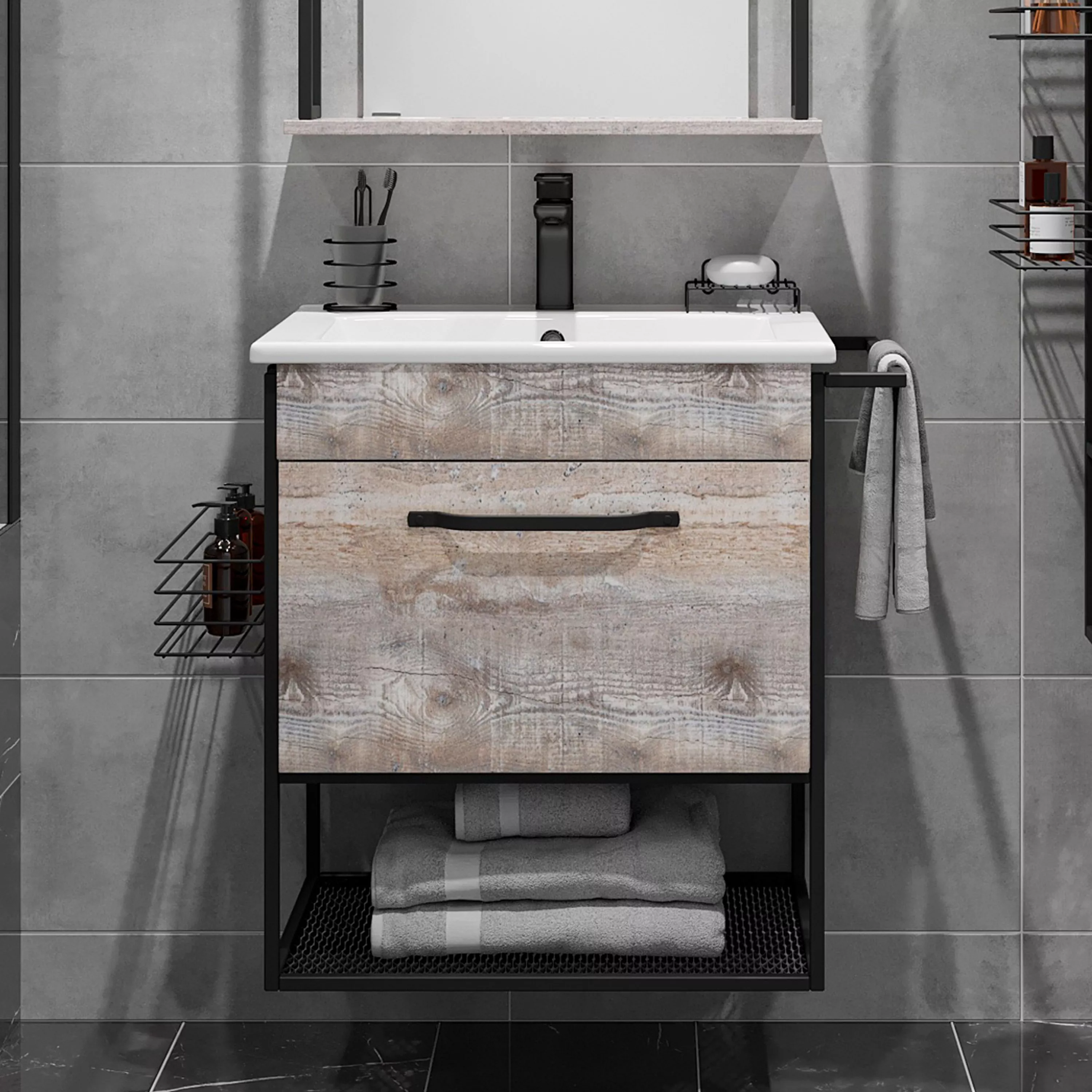 Тумба с раковиной aquanet 100. Мебель для ванной aquanet бруклин 60 белый. Бруклин 60. Тумба бруклин 60 цв. Тумба бруклин 60 бетон.