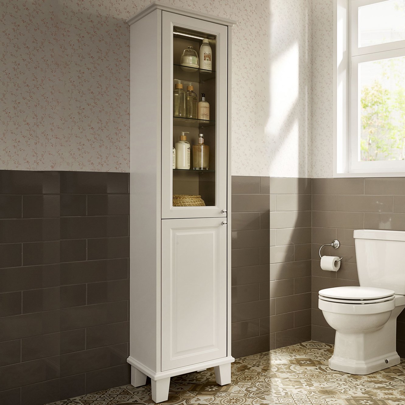 

Шкаф-пенал для ванной Roca Carmen Carmen 45 белый сатин