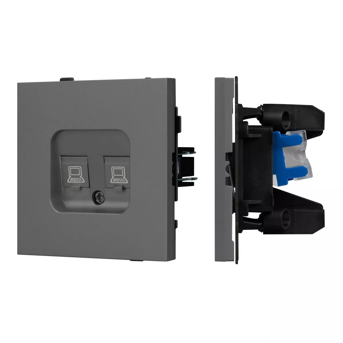 

Механизм компьютерной розетки двойной SCT-TENDO-MPC2-SFPL-GR (RJ-45, CAT6) 054597