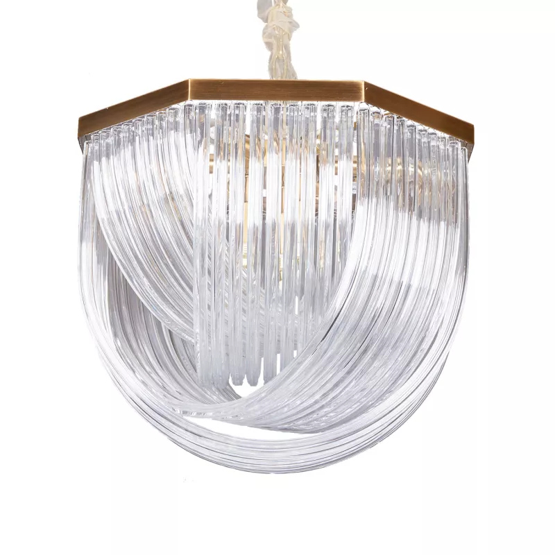 

Подвесной светильник Delight Collection Murano Glass A001-554 L9 brass/clear