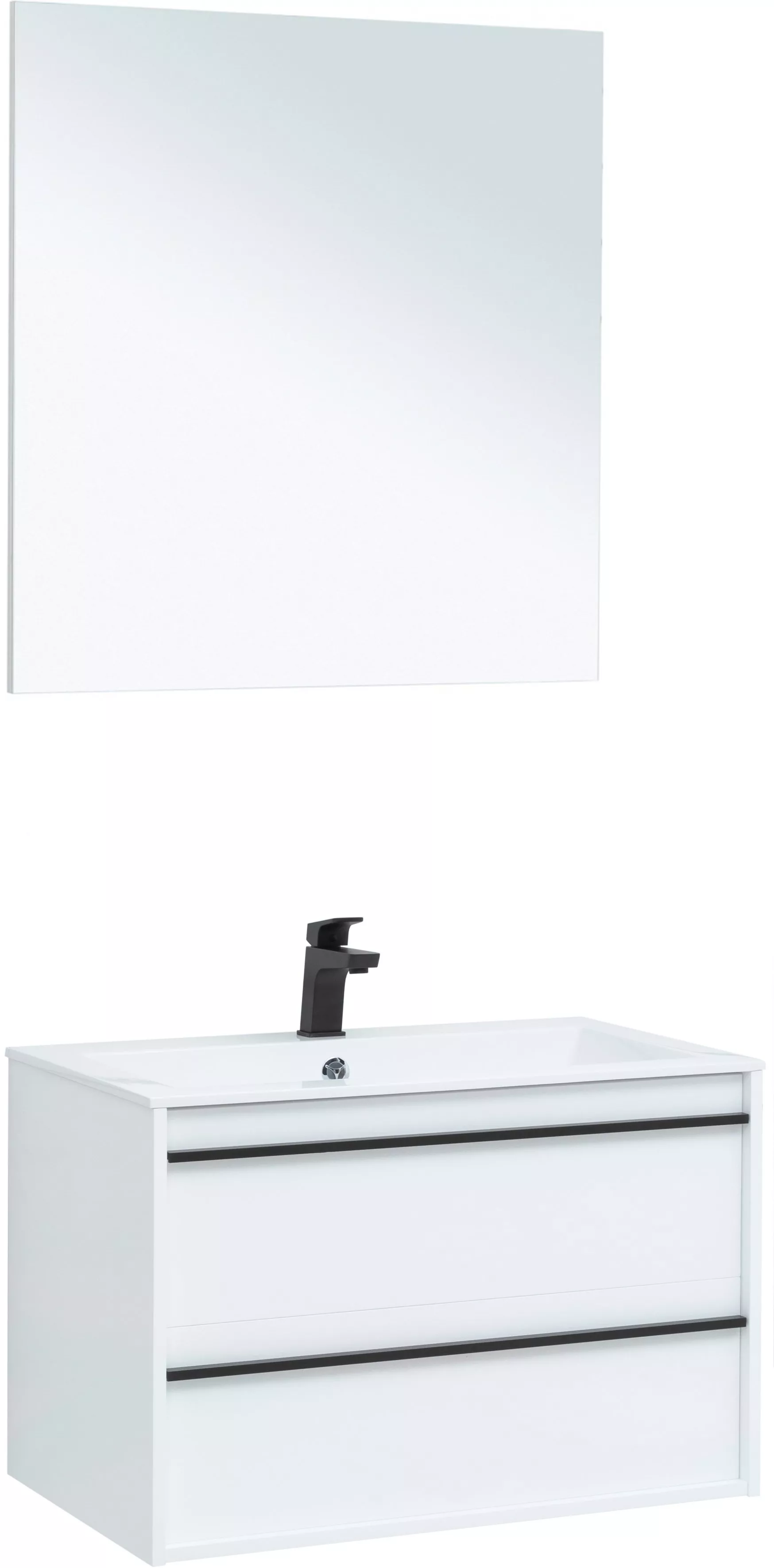 

Мебель для ванной Aquanet Lino 80 белый матовый