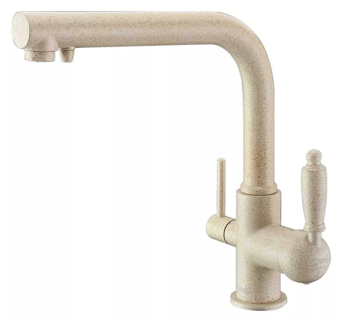 

Смеситель Zorg Clean Water ZR 313 YF-33 кварц для кухонной мойки, Бежевый