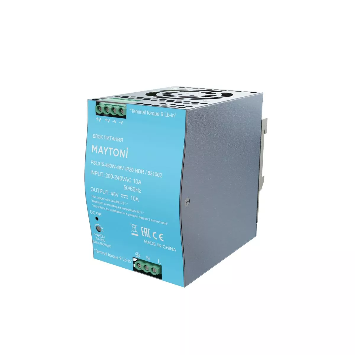 

Блок питания Maytoni PSL015 480Вт 48В IP20 831002