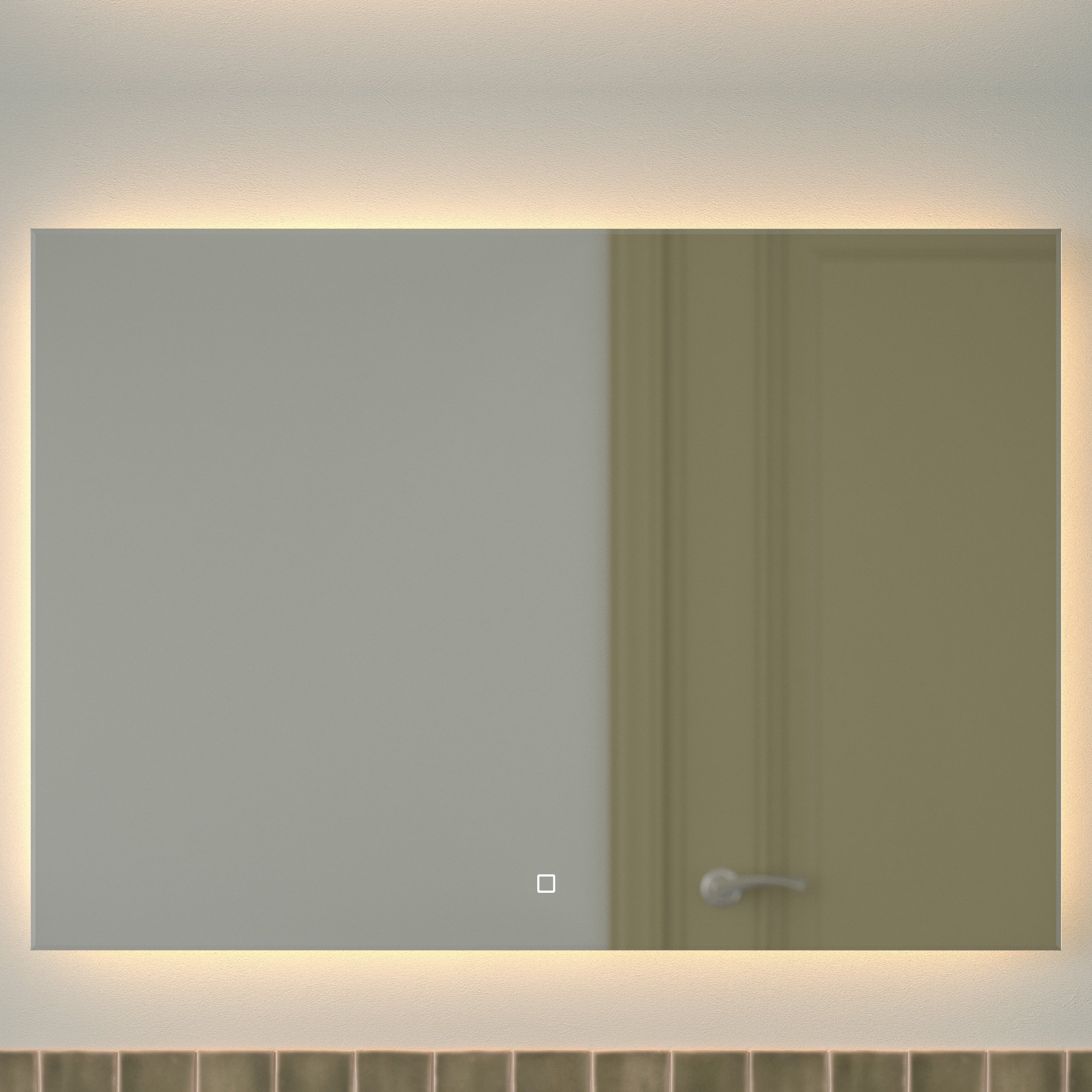 

Зеркало Defesto Glow DF 2519SH 100х70 с LED-подсветкой, 3000 K, сенсорный выключатель