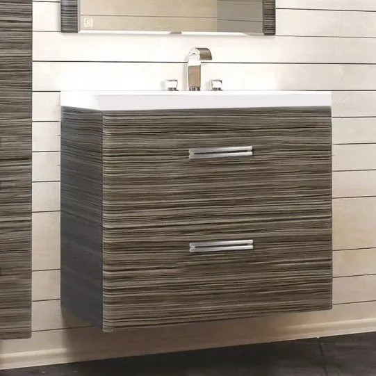 

Тумба с раковиной Style Line Лотос 60 Plus подвесная, шелк зебрано