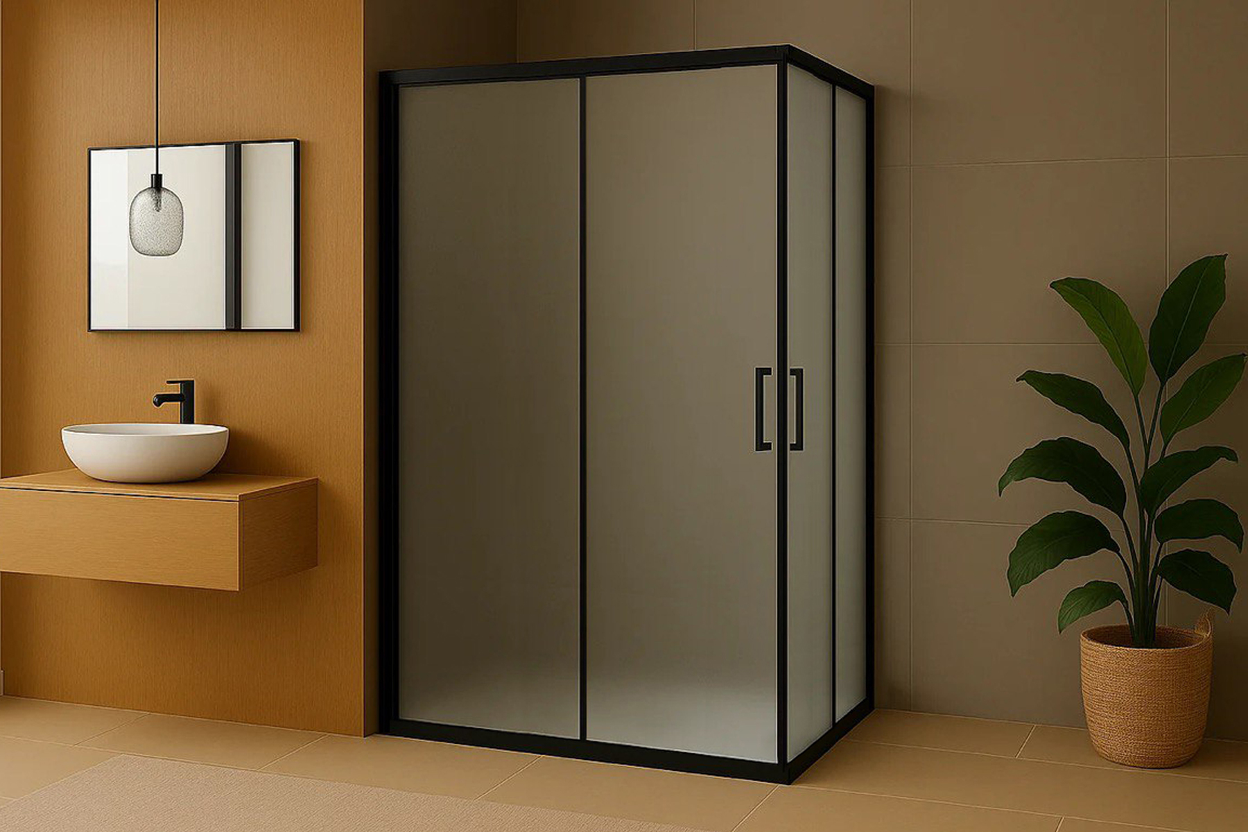 

Душевой уголок RB HPD-C-BL 120x85x200 (матовое)