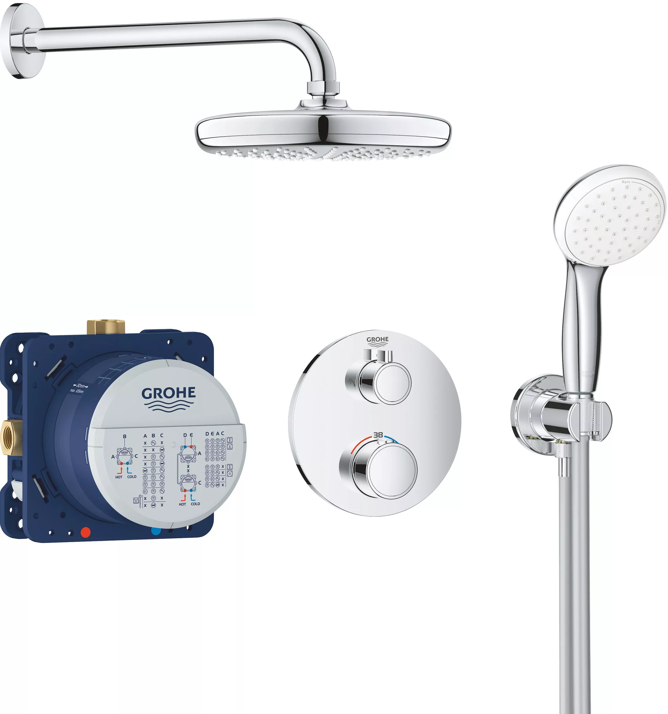 

Душевой комплект Grohe Grohtherm 34727000 С ВНУТРЕННЕЙ ЧАСТЬЮ