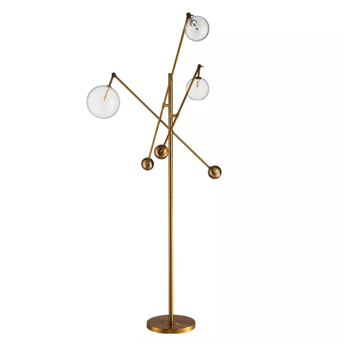 Торшеры с 2 и более лампами  Santehnika Room Торшер DeLight Collection Globe Mobile KG0965F-3 brass