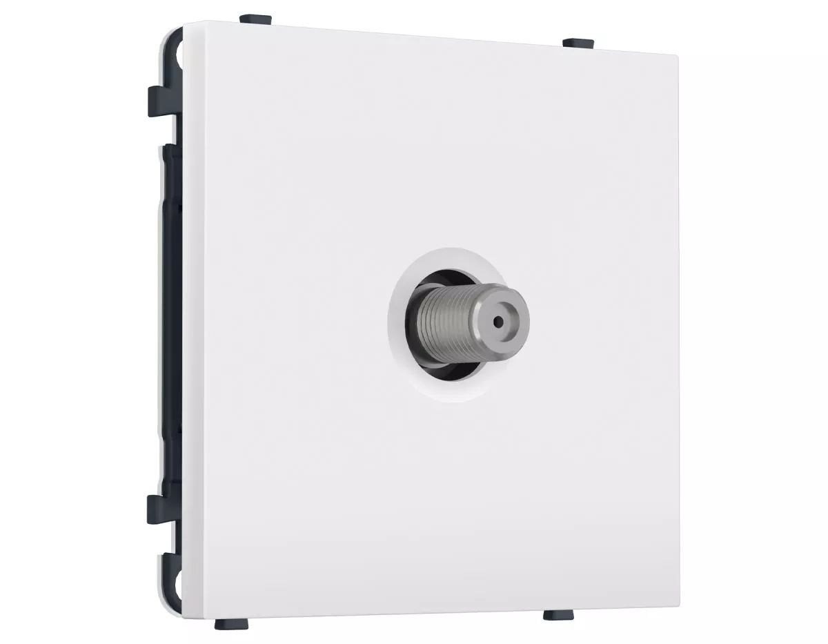 Комплект механизма ТВ-розетки SAT (Белый Мягкое касание) Ambrella Volt QUANT PRO MS833050