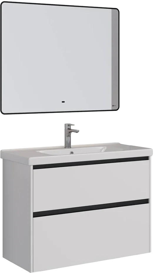 Комплект мебели Lemark Combi 100 черный, белый глянцевый