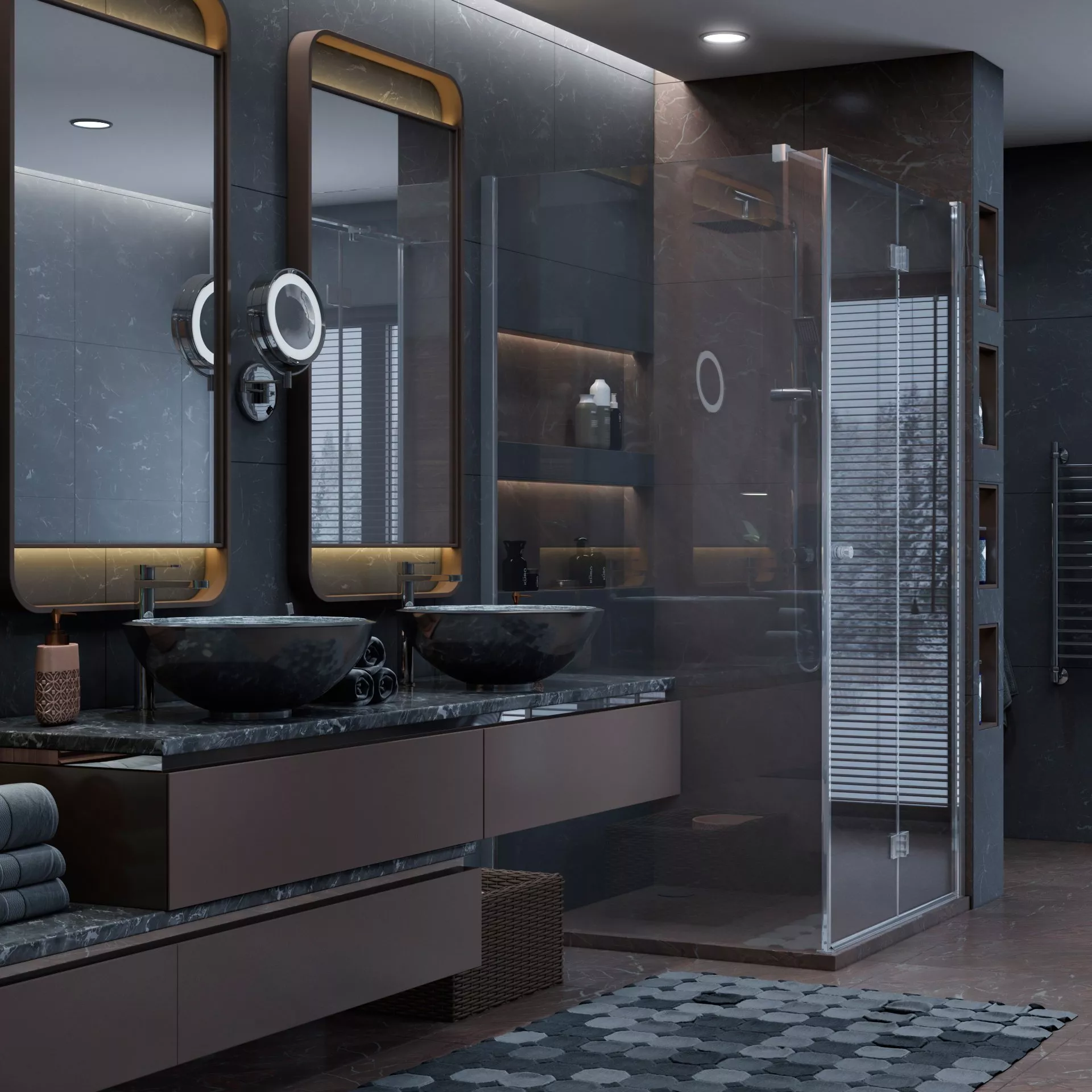 

Душевой уголок Ambassador Diamond 12011106R 100х100 см