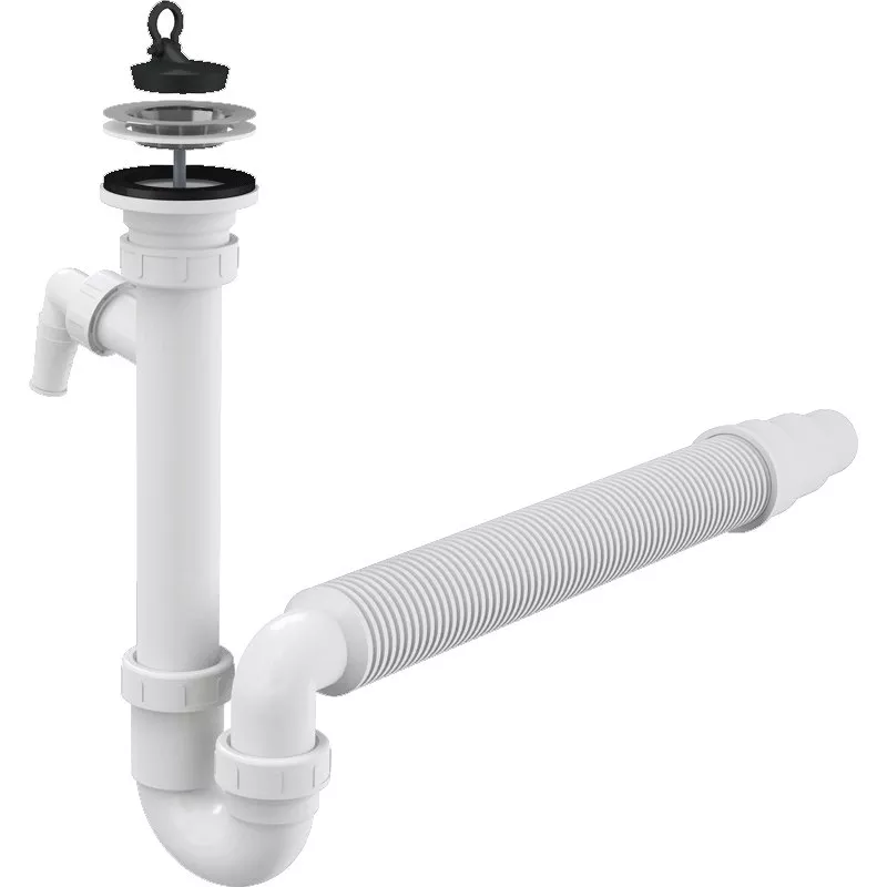 

Сифон Alcaplast A830-DN50/40 Белый для кухонной мойки