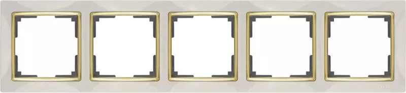 

Рамка Werkel Snabb на 5 постов слоновая кость/золото WL03-Frame-05-ivory/GD 4690389083945