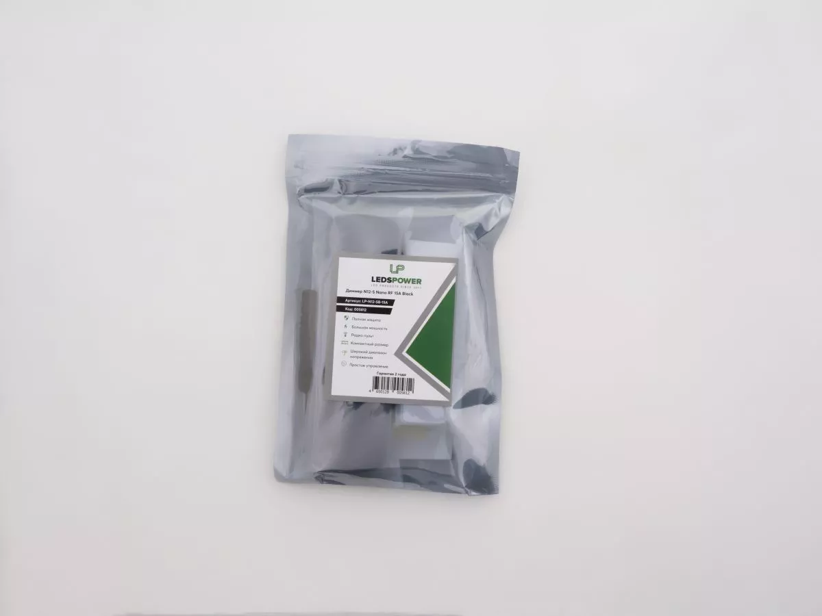 Диммер LEDS POWER N12-SB Nano RF 15A Black 005812