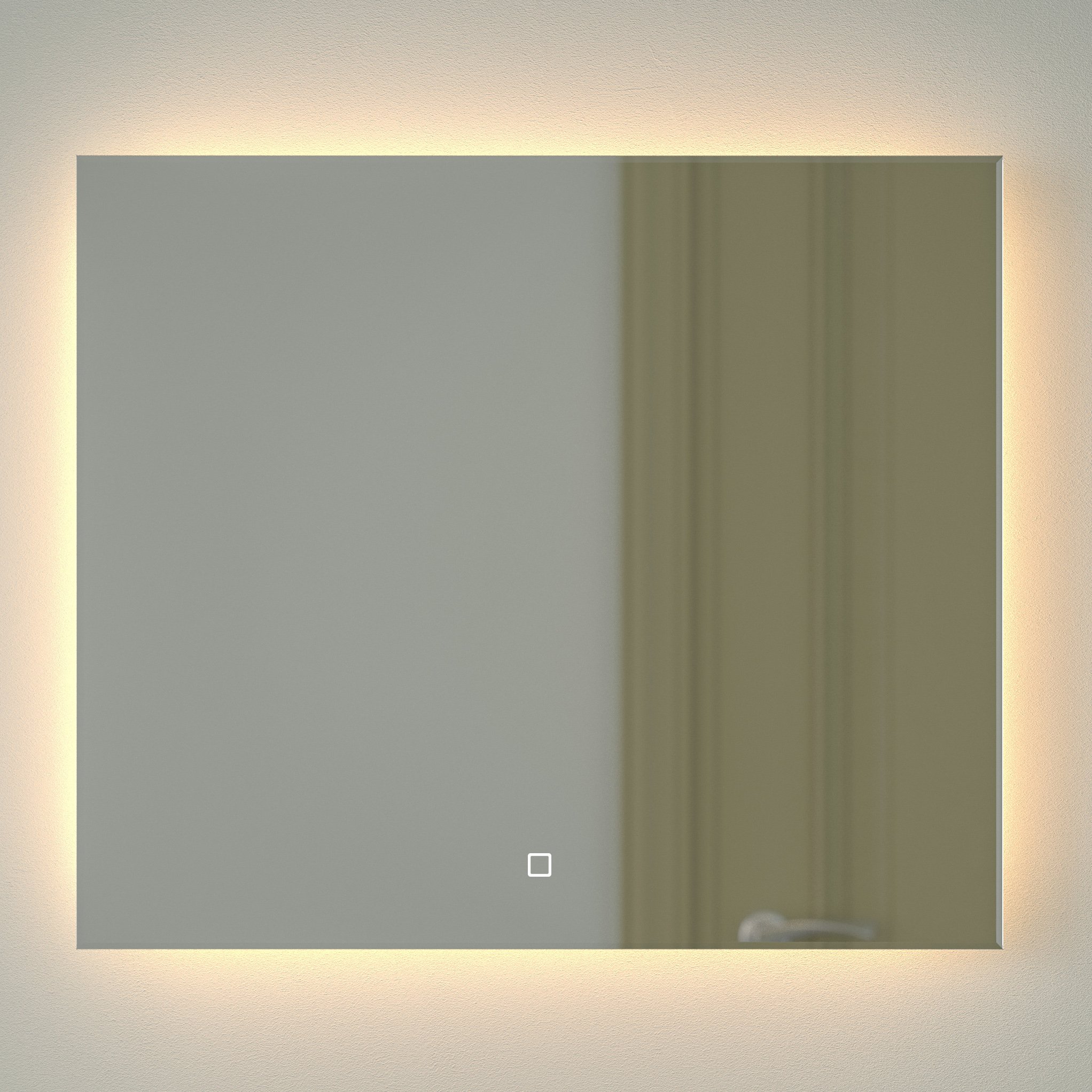 

Зеркало Defesto Glow DF 2516SH 70х60 с LED-подсветкой, 3000 K, сенсорный выключатель