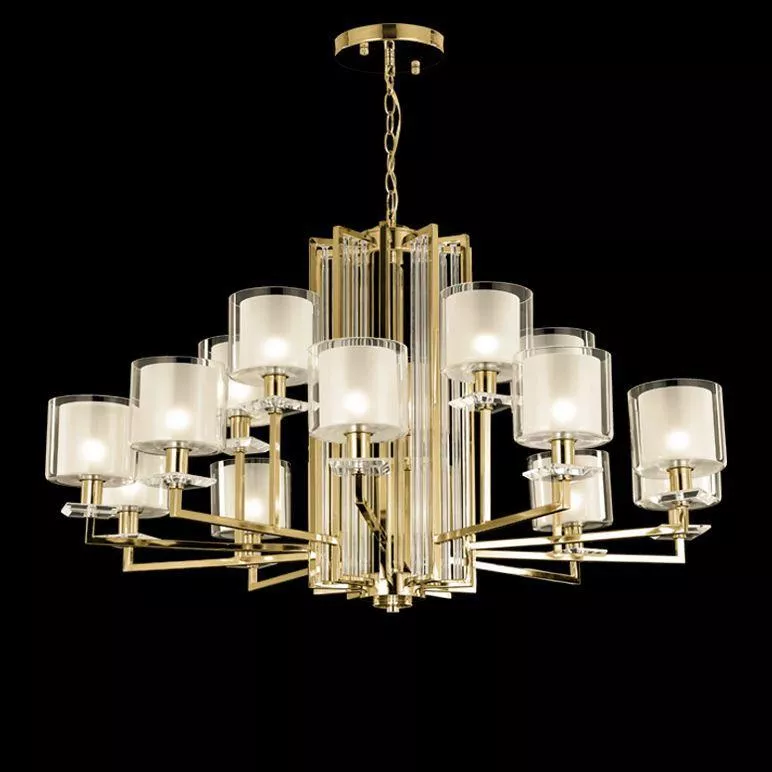 

Подвесная люстра Crystal Lux Nicolas SP-PL10+5 Gold/White