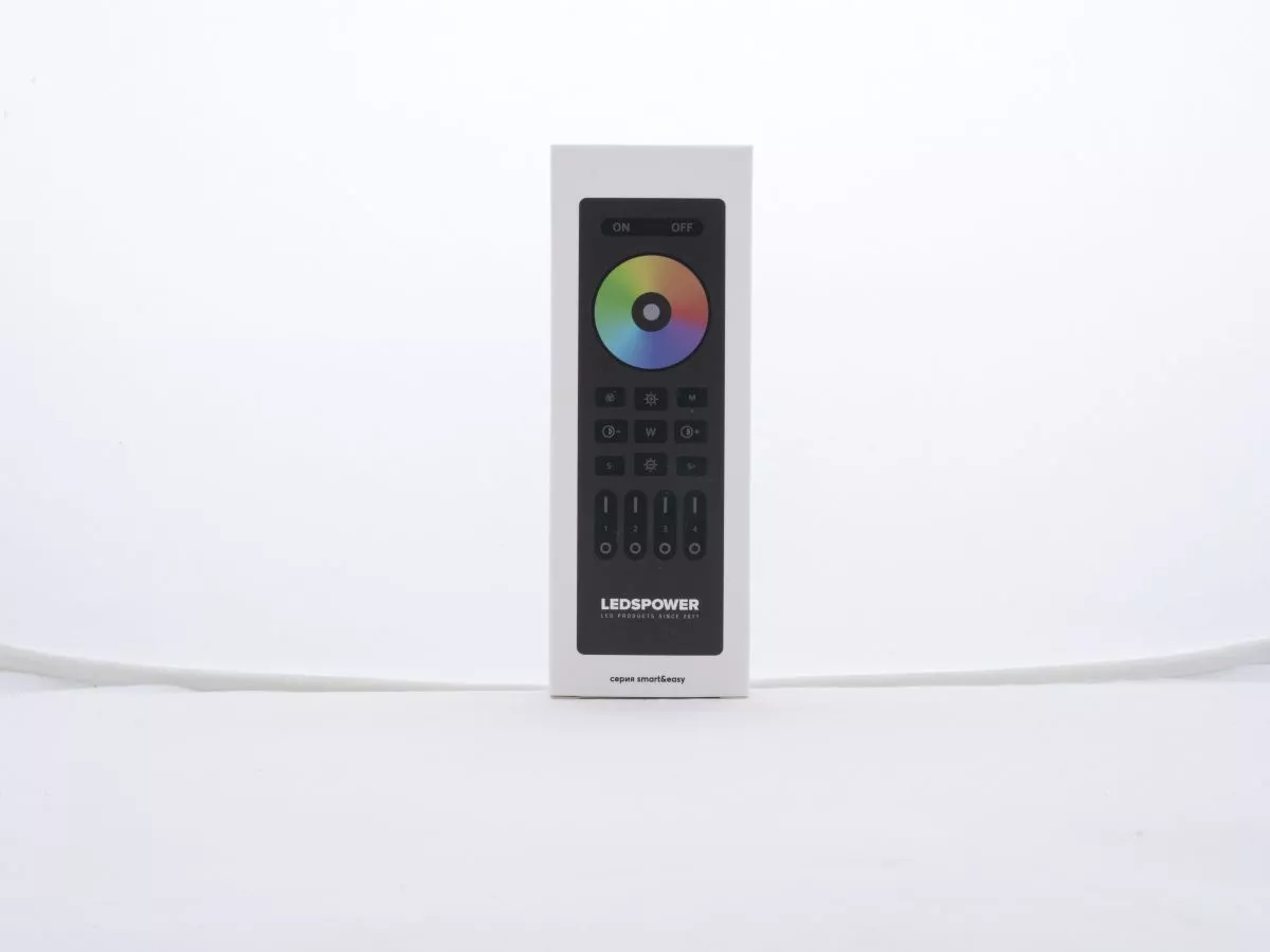Пульт LEDS POWER RGB/RGBW/RGBCCT на 4 зоны RC03RFB черный 006550
