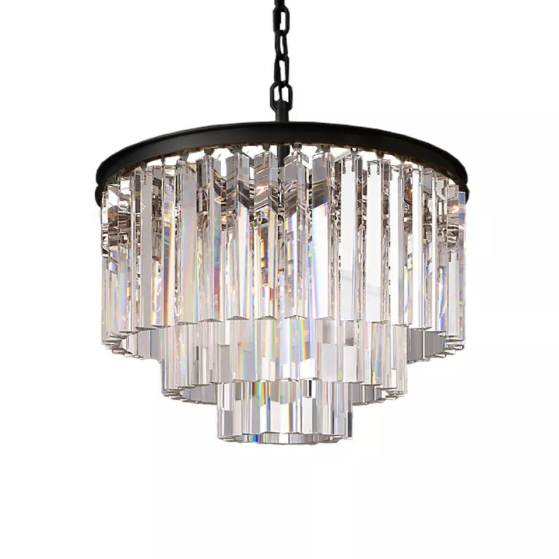 

Подвесная люстра Delight Collection 1920s Odeon KR0387P-6 black/clear