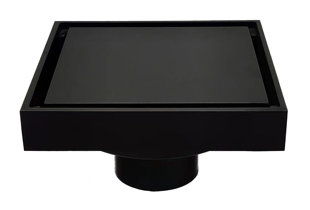 Душевой трап ARROW AG5118MB 10x10 в пол с сухим затвором матовый черный 3190₽