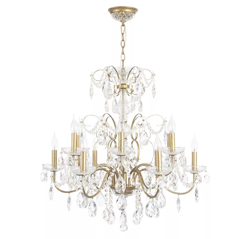 

Подвесная люстра Crystal Lux Odelis SP12 Gold