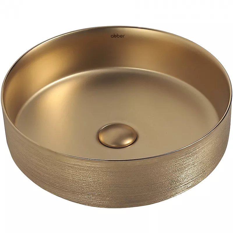 

Накладная раковина Abber Bequem AC2109BGM матовое золото